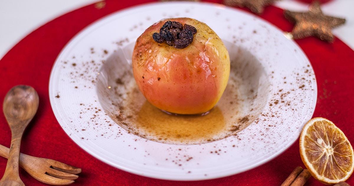 Alfreds Bratapfel mit Marzipan