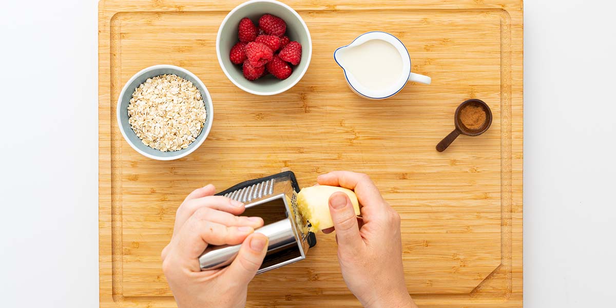 Freche Freunde Apfel Porridge Step 1