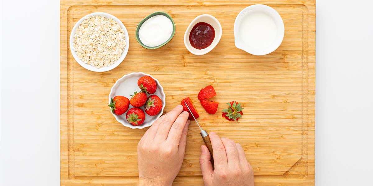 Freche Freunde Erdbeer Porridge Step 1
