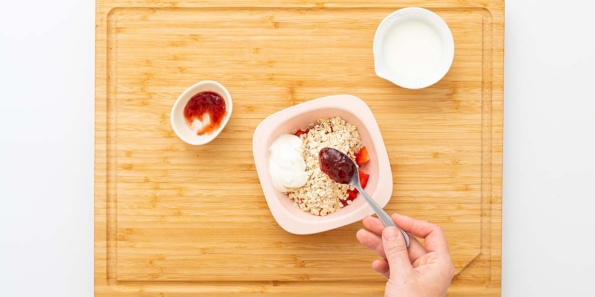 Freche Freunde Erdbeer Porridge Step 2