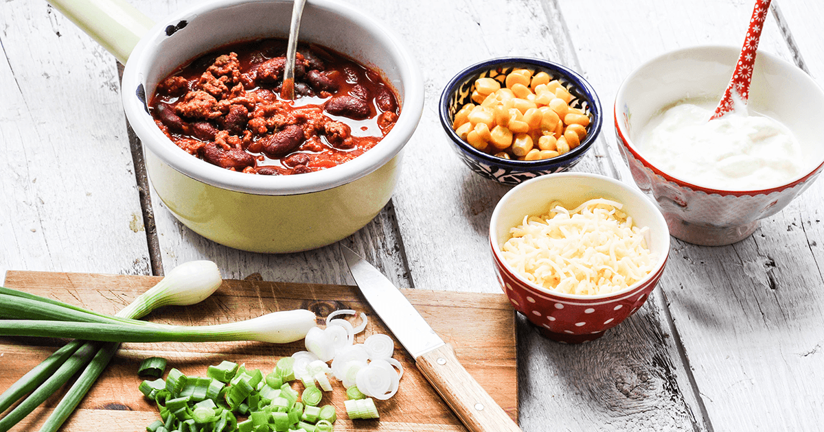 Chili con Carne für Kinder - Freche Toppings
