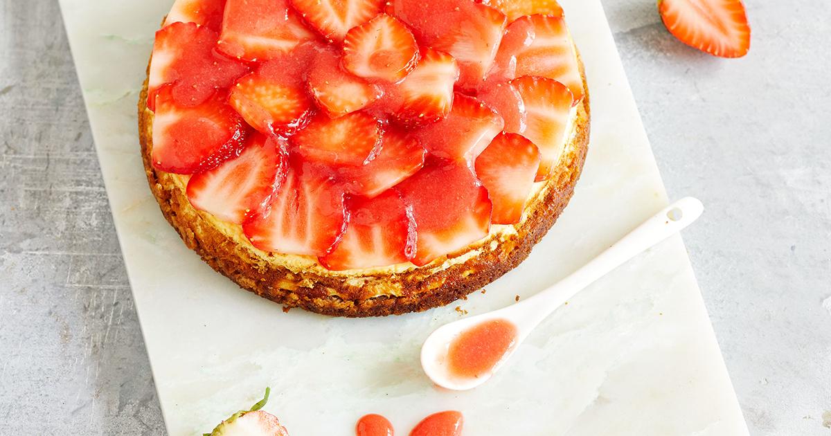 Eddas Käsekuchen mit Erdbeeren