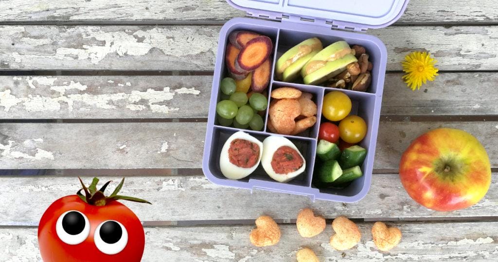 Kita Snackbox Gefülltes Ei und Apfel-Bagel