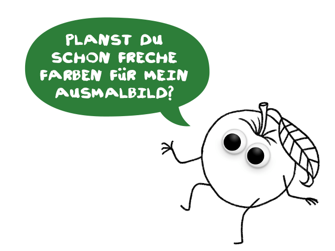 Alfred Apfel Ausmalvorlage