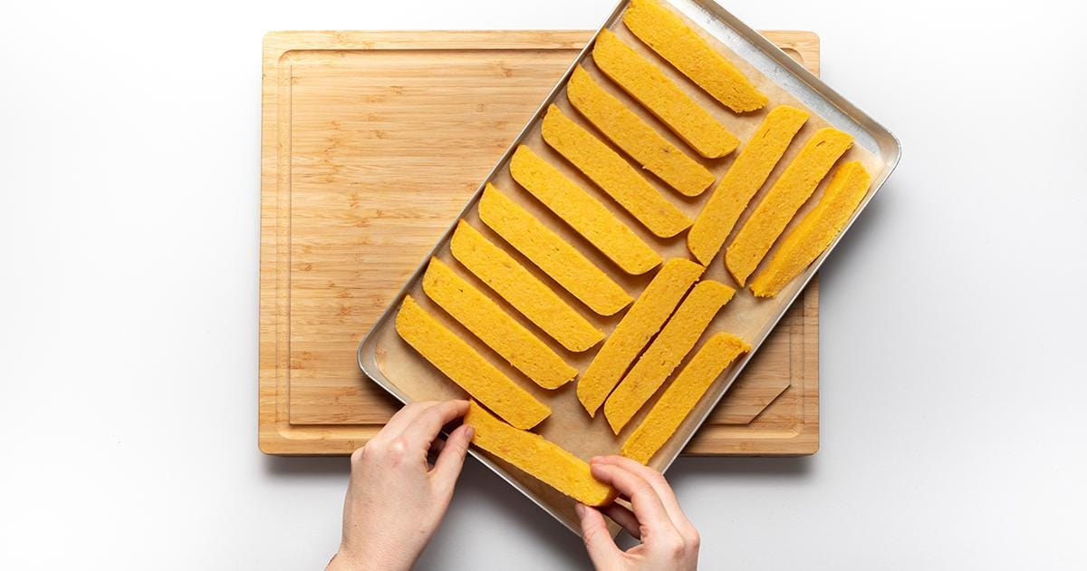 Freche Freunde Süßkartoffel Polenta Sticks