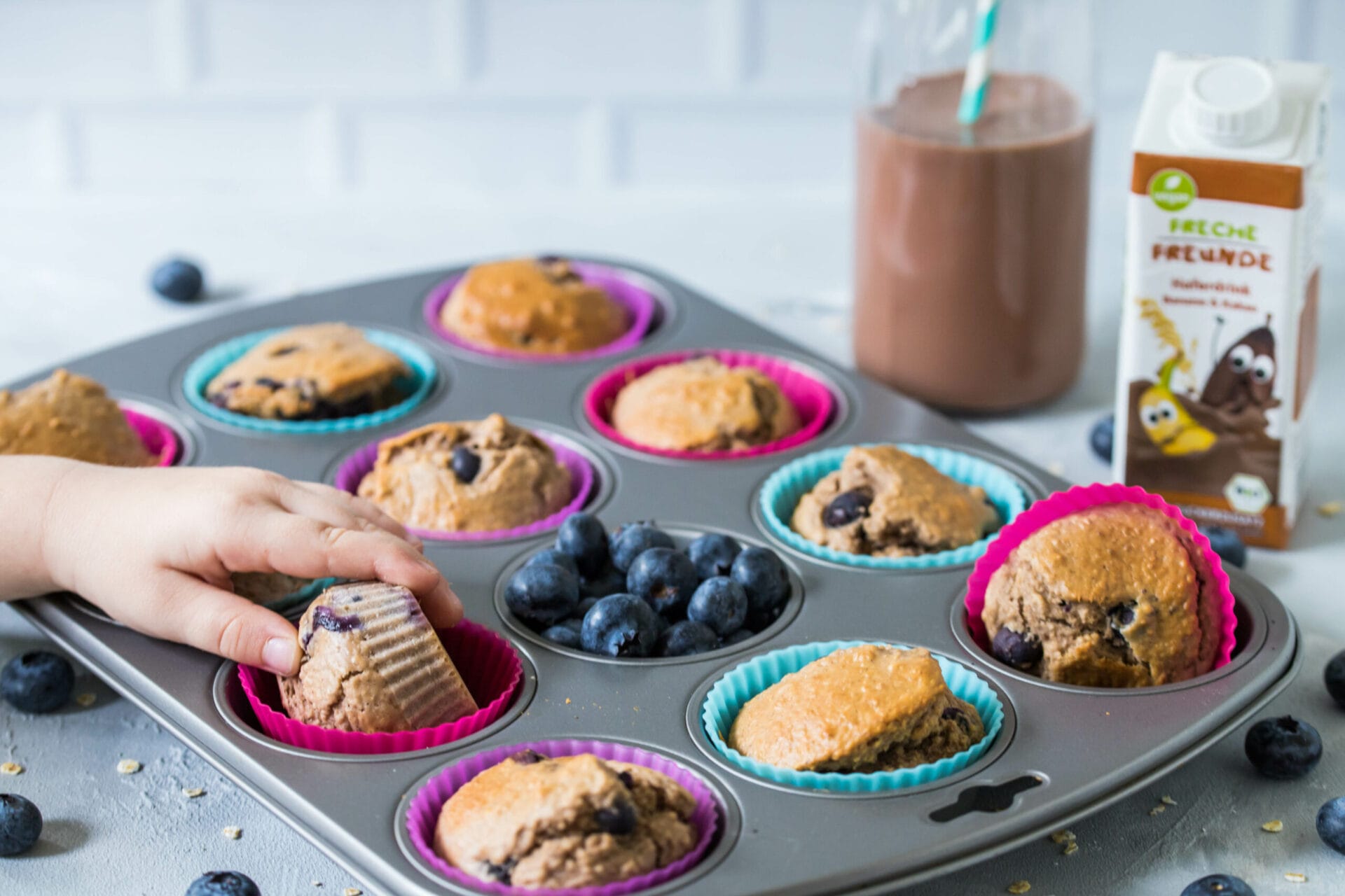 Freche Freunde Lieblingszwei Blaubeermuffins Blech