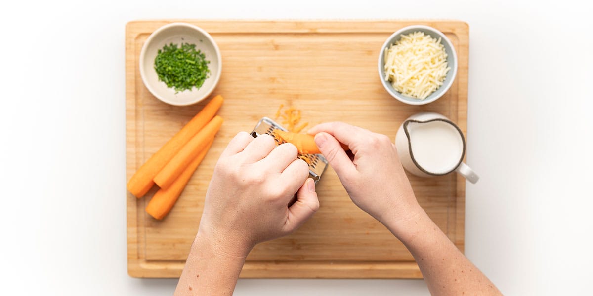 Freche Freunde Karotten Quiche Step 1