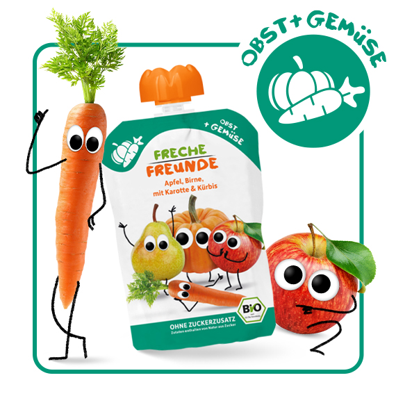 Freche Freunde - Obst & Gemüse Quetschies