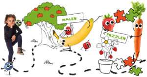 Freche Freunde - Familienzeit - Obst- & Gemüse-Schatzsuche - Stationen